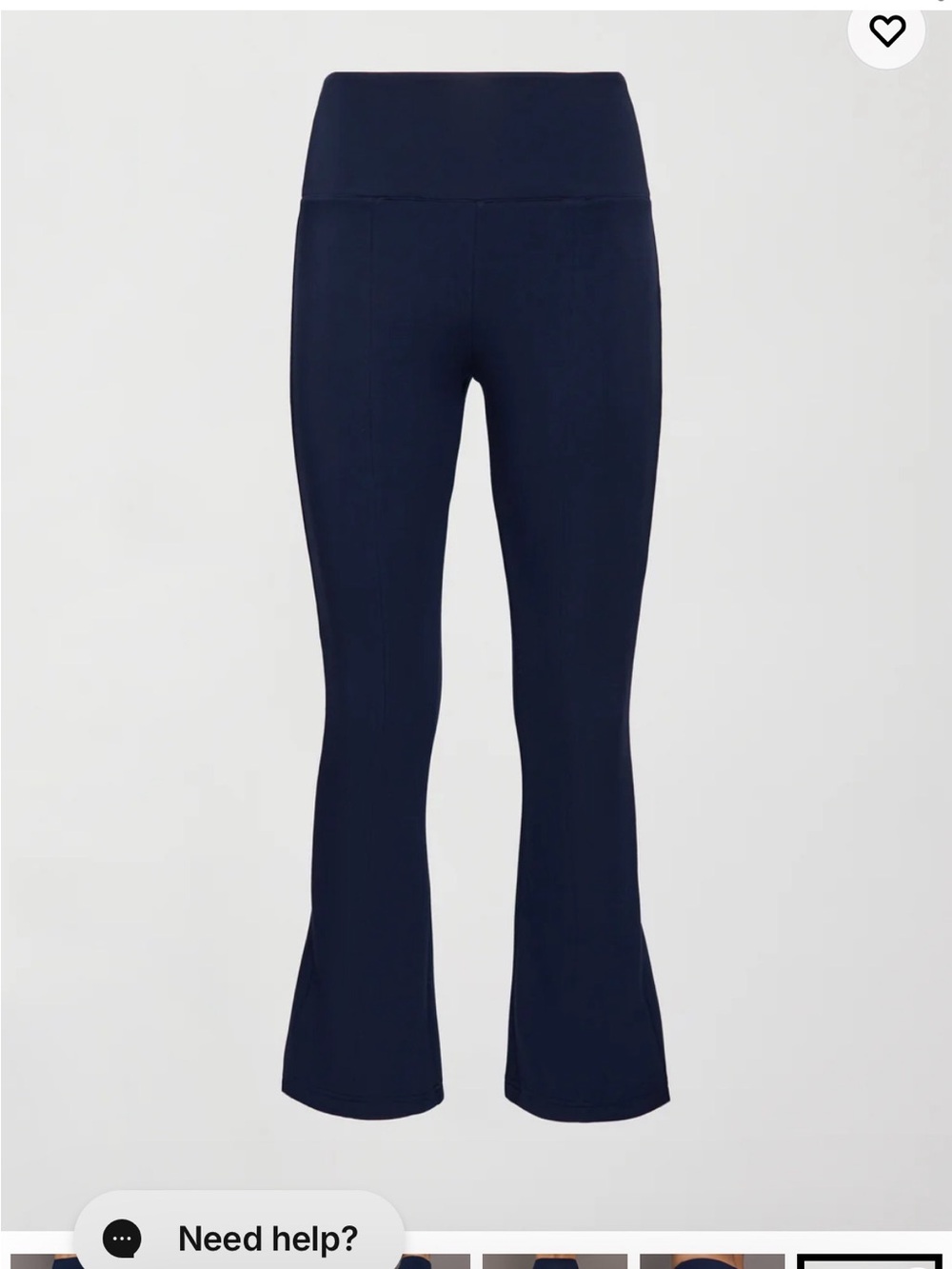Carbon38 Navy Flare High-Rise Leggings